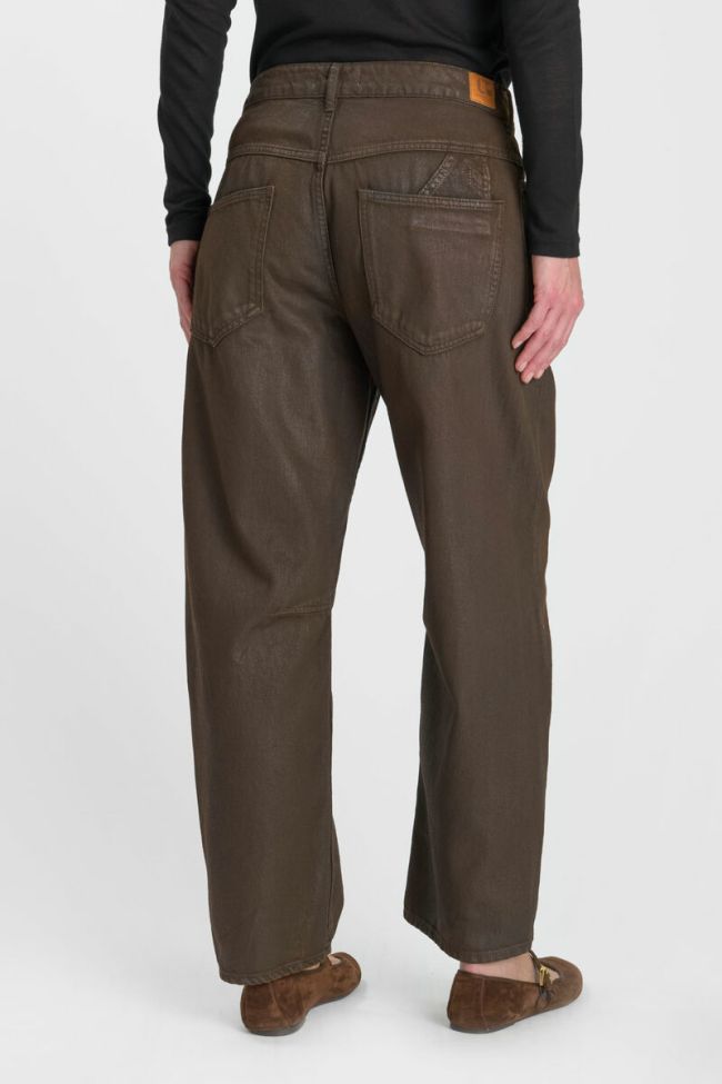 Jeans balloon Madie coated brown