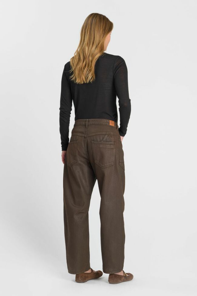 Jeans balloon Madie coated brown