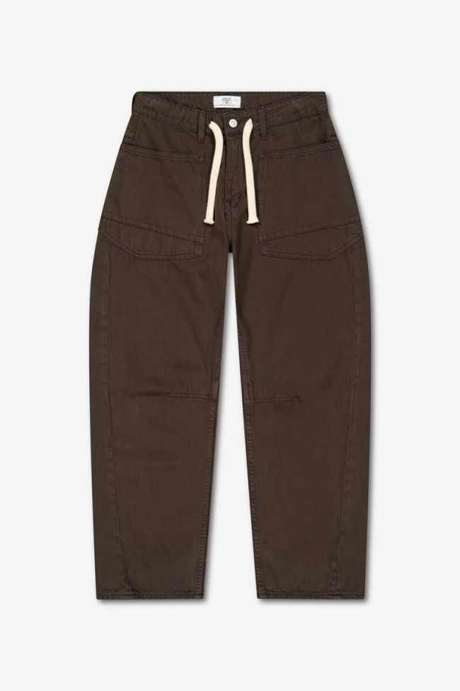 Jeans balloon Madie coated brown