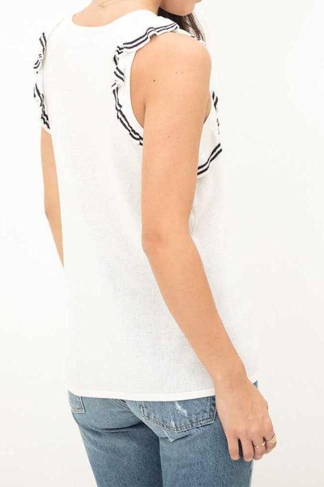 Marika white sleeveless sweater