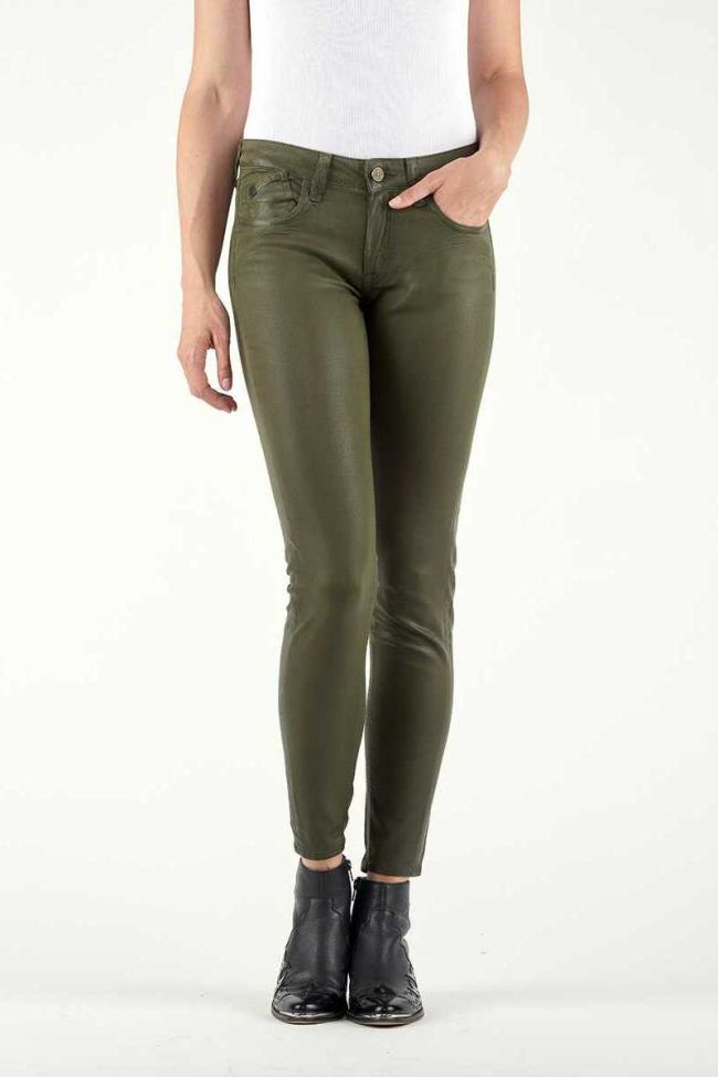 Jeans 300/16 Slim Leather Effect Khaki