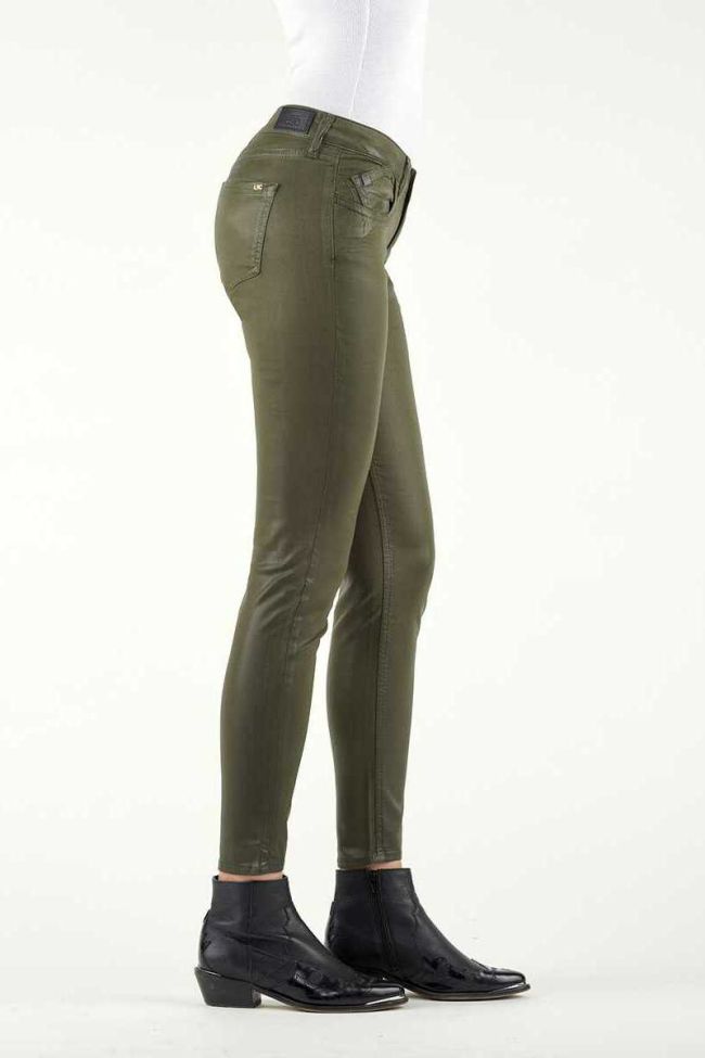 Jeans 300/16 Slim Leather Effect Khaki