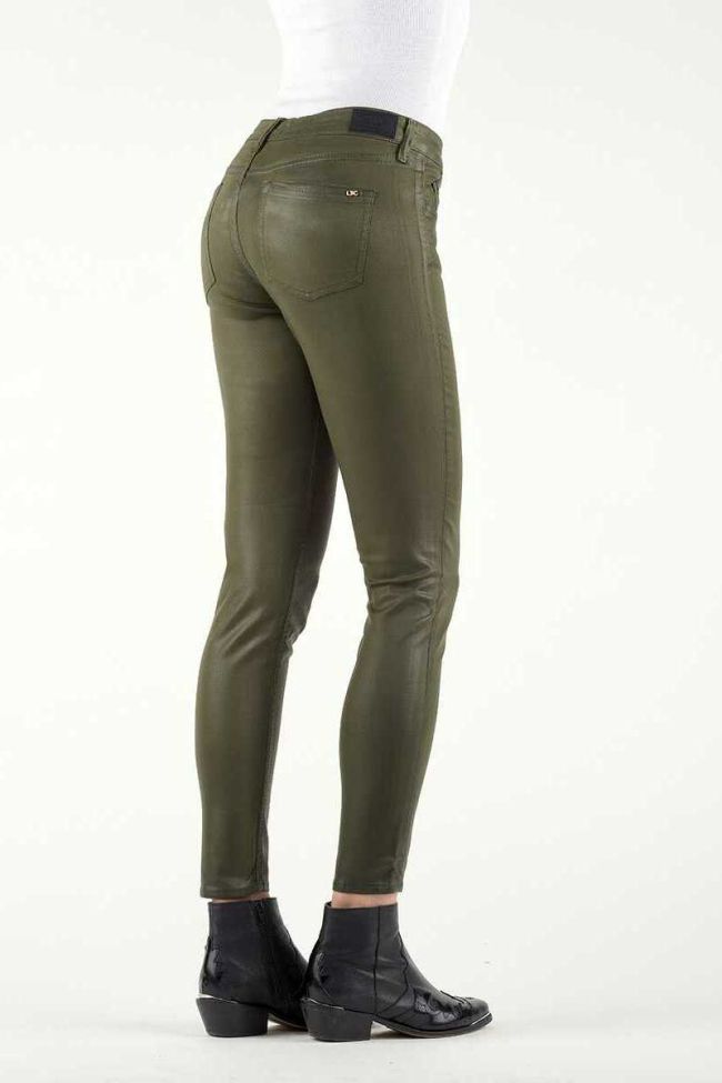 Jeans 300/16 Slim Leather Effect Khaki