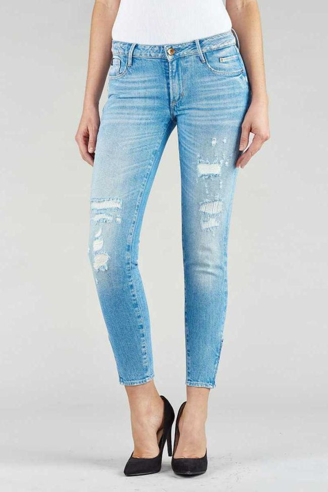 Jeans 300/16 slim court bleu clair
