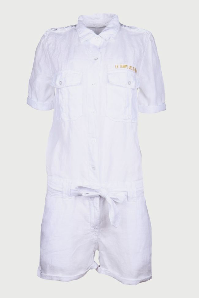 Fever white linen jumpsuit