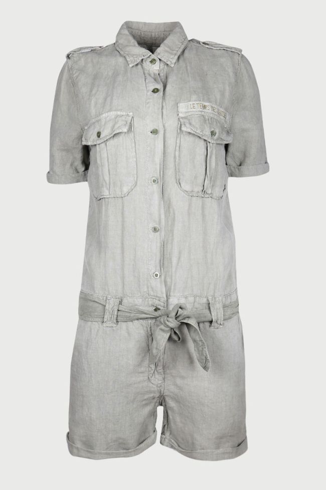 Fever water green linen jumpsuit