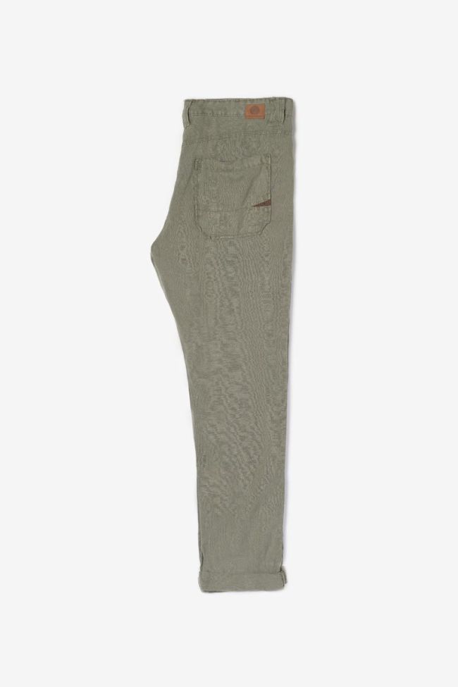 Khaki linen Nesrone trousers