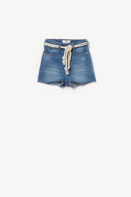 Stonewashed blue Tiki high waisted shorts
