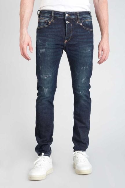 Jeans 900/16 tapered Raffi destroy bleu-noir N°2