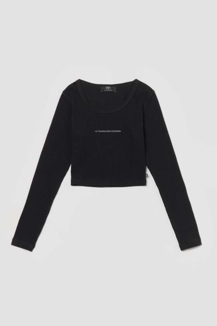 Black Virginia crop top