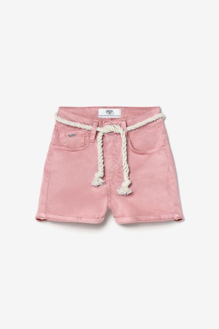 Powder pink Tiko high-waisted shorts