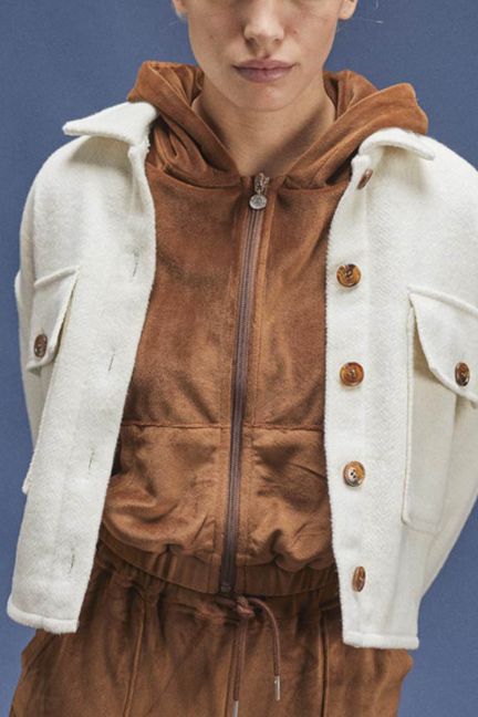 Sweat zippé Cinogi caramel