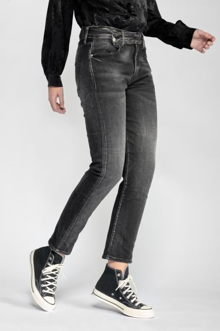 Jeans 400/17 mom Basic taille haute 7/8ème noir N°1