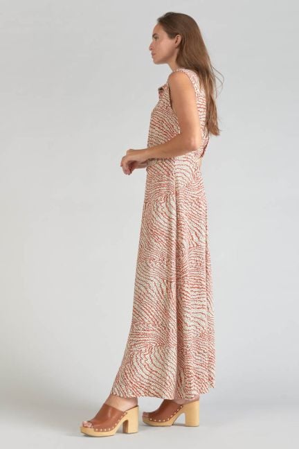 Orange and black print Cuoco maxi dress