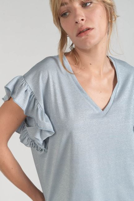 Iridescent sky blue Ryls top