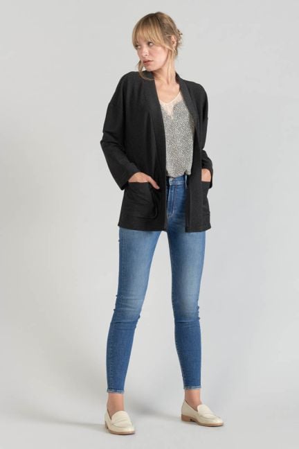 Shiny black Sobrado cardigan