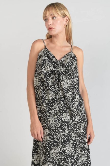 Black and white floral Veronic camisole
