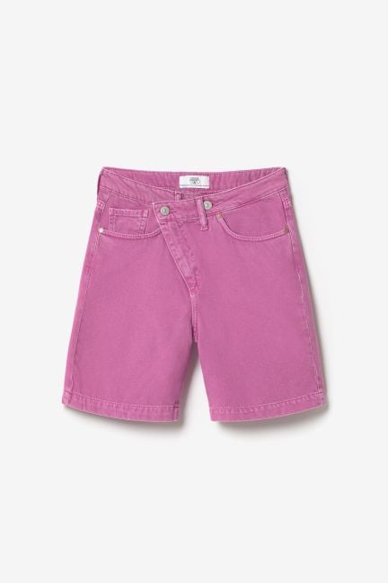 Purple pink denim Casa Bermuda shorts