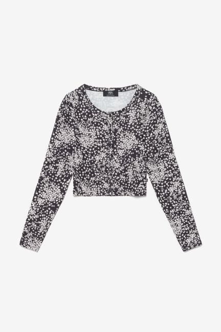 Black and white floral Comegi cardigan