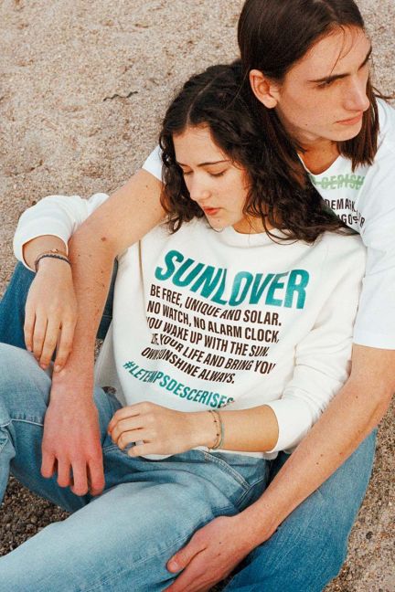 Cream Ginogi cropped sweatshirt