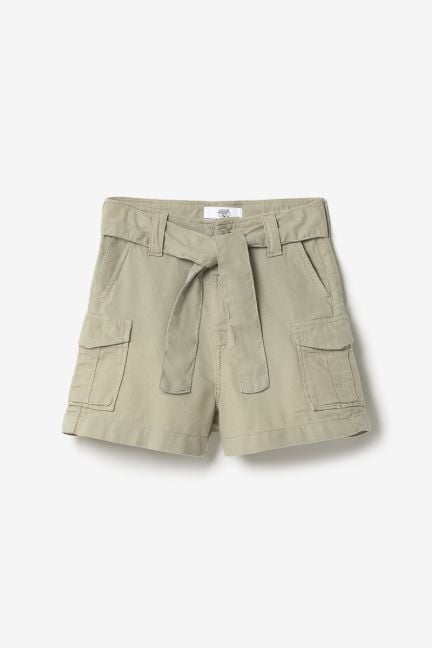 Light khaki Kally high-waisted shorts