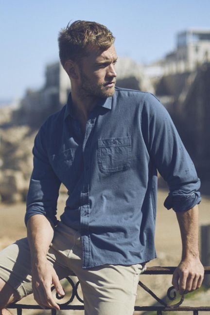 Chemise Adol bleu pétrole