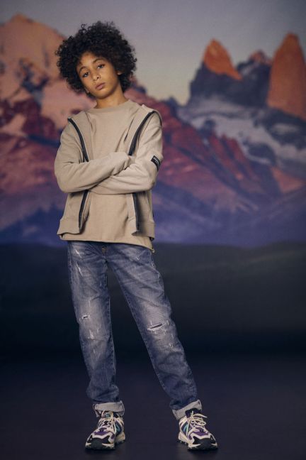 Veste zippée Hodybo gris beige