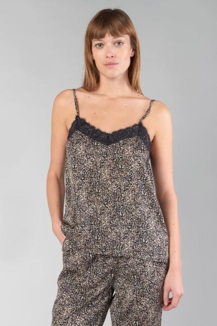 Black patterned Aneto camisole