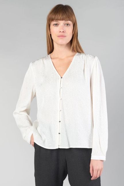 Cream jacquard Frano blouse