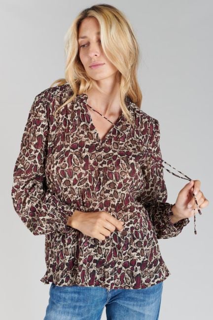 Snakeskin print Janek blouse