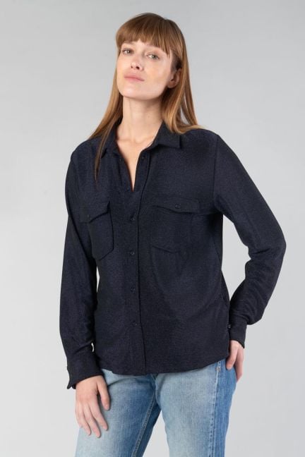 Iridescent midnight blue Kelya shirt