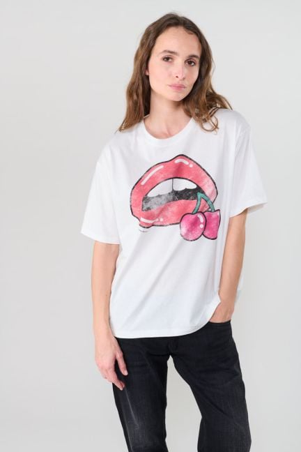 White printed Tamita T-shirt