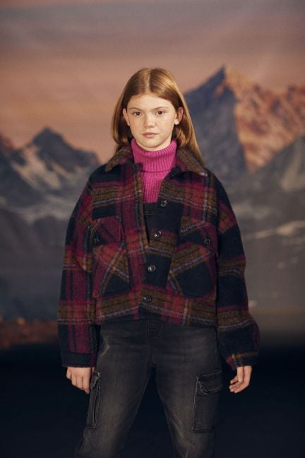 Midnight blue and pink check Osirisgi jacket