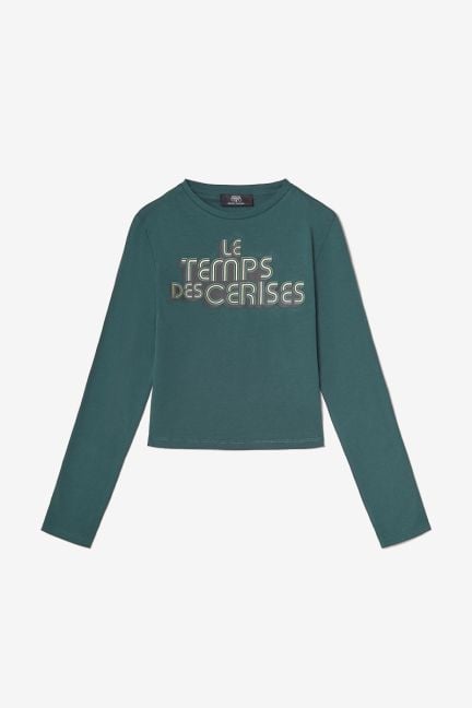 Bottle green Willergi crop top