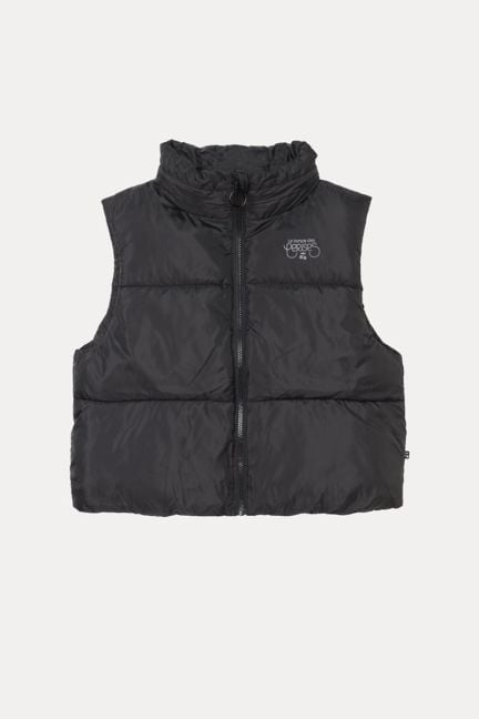 Wynagi black sleeveless down jacket