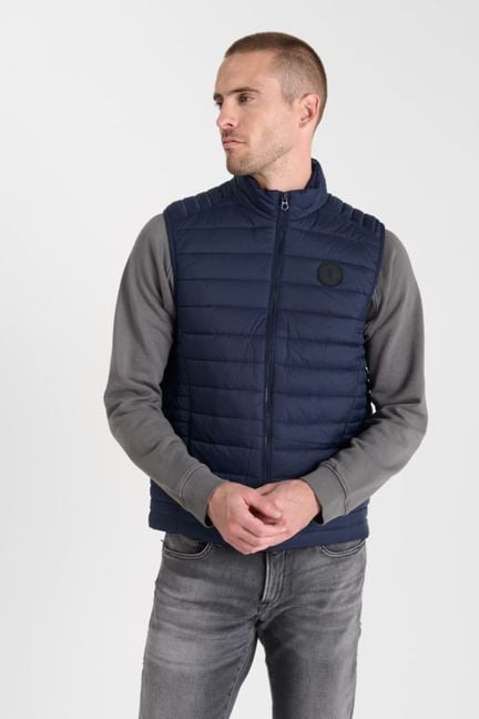 Croz blue sleeveless down jacket