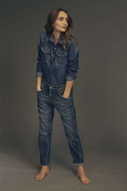 Jeans 400/60 girlfriend Kiss taille haute vintage bleu N°2