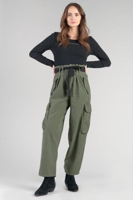 Khaki green Ambroise baggy trousers