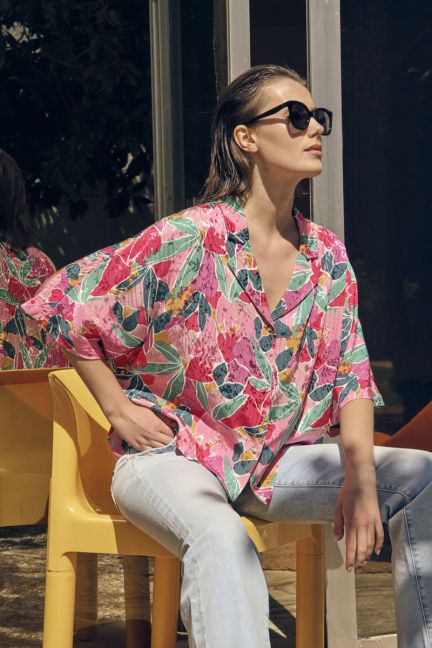 Fuchsia patterned Sauge shirt