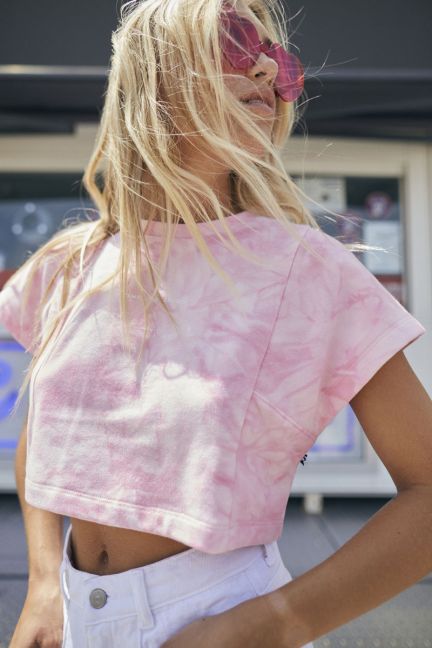 Pink Calistagi cropped sweatshirt