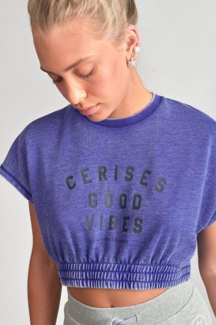 Blue Naellegi cropped sweatshirt