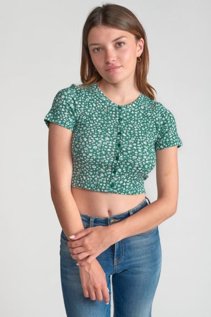 Green floral Siloegi top