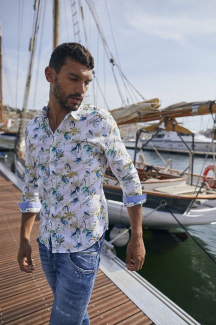 Chemise Orel à motif palmier