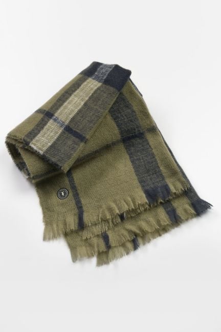 Edas khaki plaid scarf
