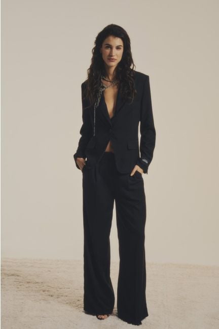 Pantalon Every noir à rayures