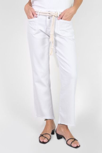 Jeans Priska high waist 7/8th white