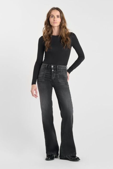 Jeans pulp flare Hooks high waist black N°1