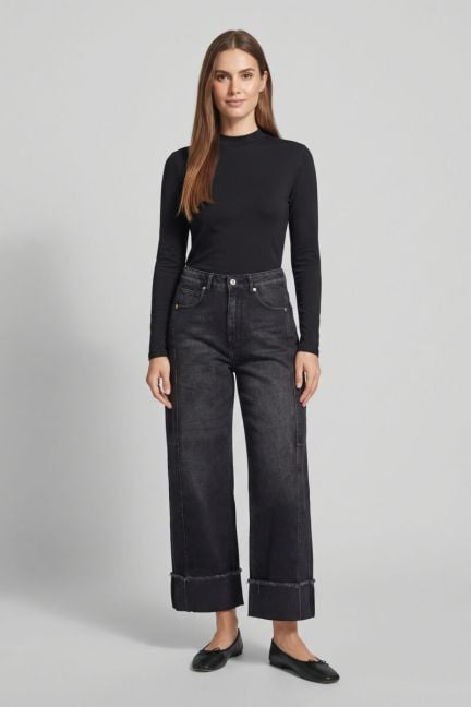 Jeans barrel Leal dark black