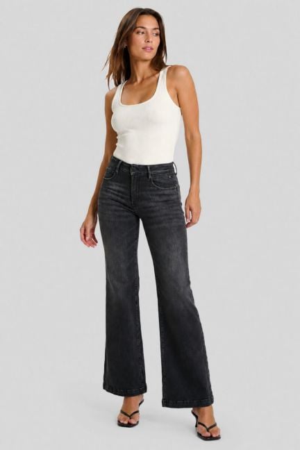 Jeans pulp flare Sake black
