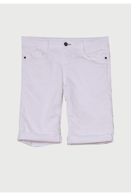 White Jogg Boy Bermuda Shorts